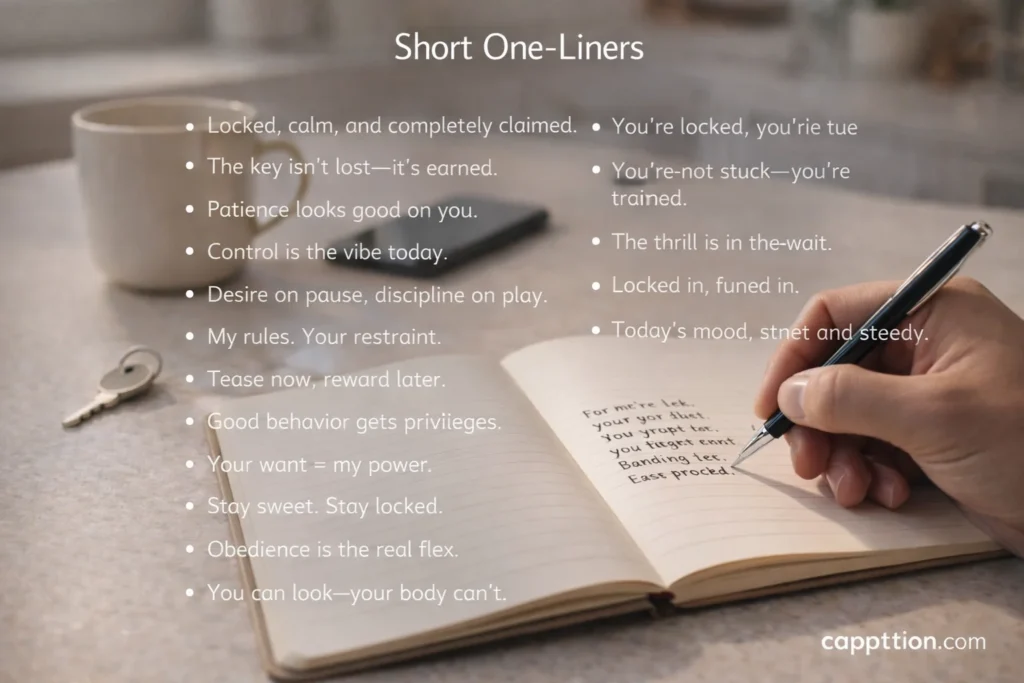 Short One-Liners  Chastity Captions Femdom