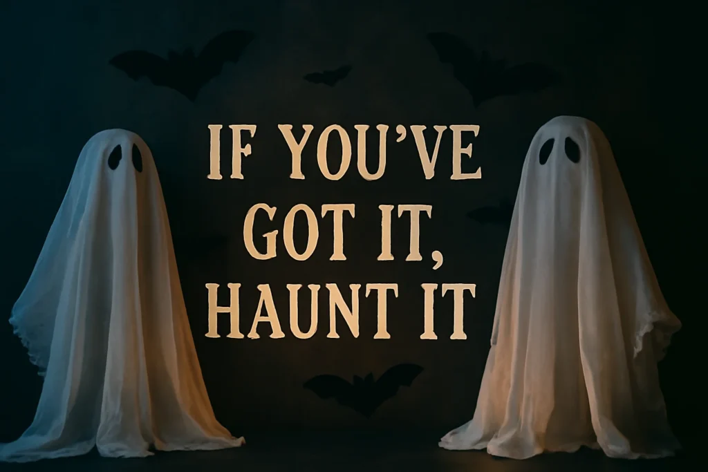 "Stay spooky with this 'Creep it Real' caption — perfect for your last-minute Halloween post!"