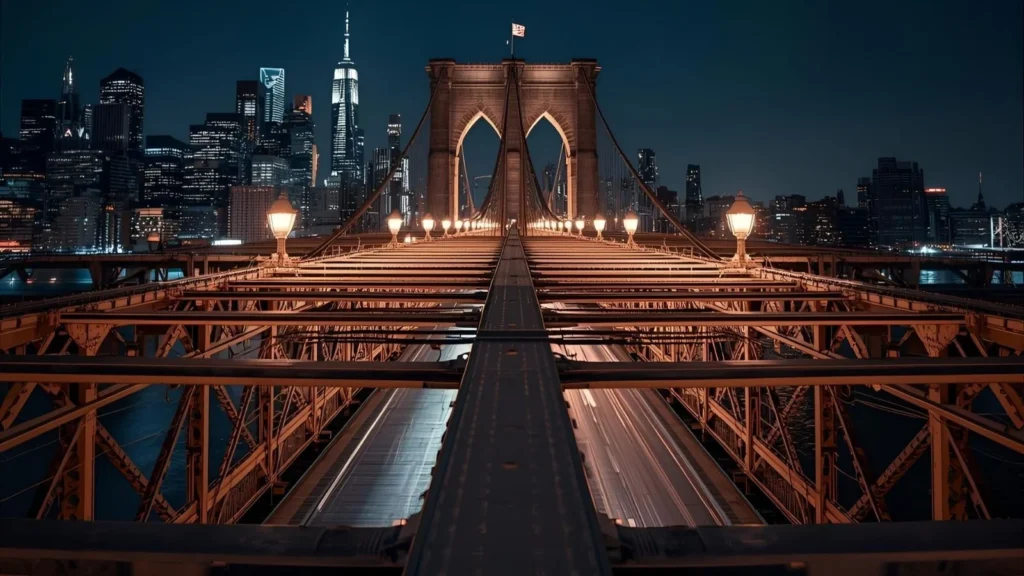brooklyn bridge instagram captions at night