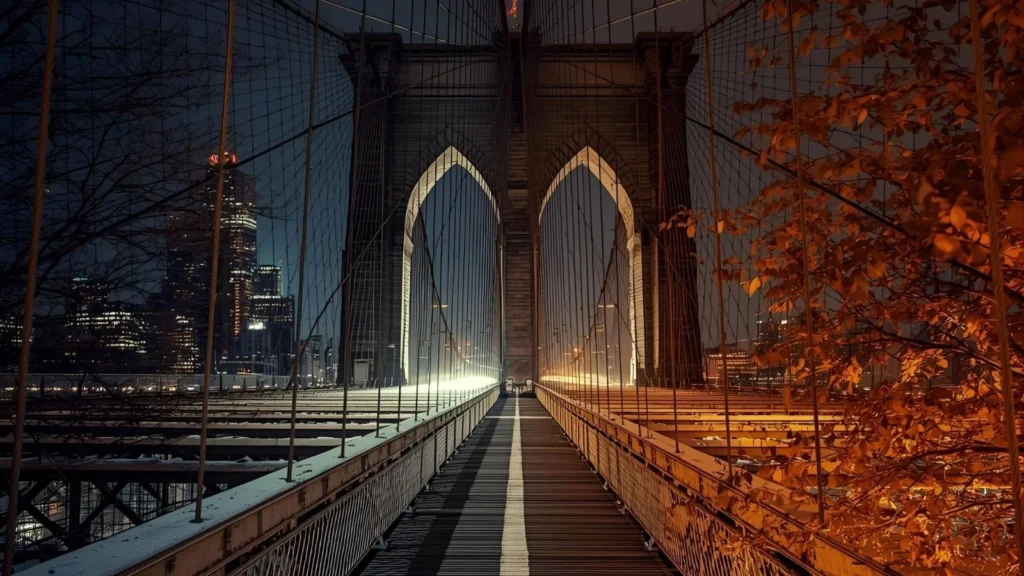 Brooklyn Bridge Instagram Captions at Night