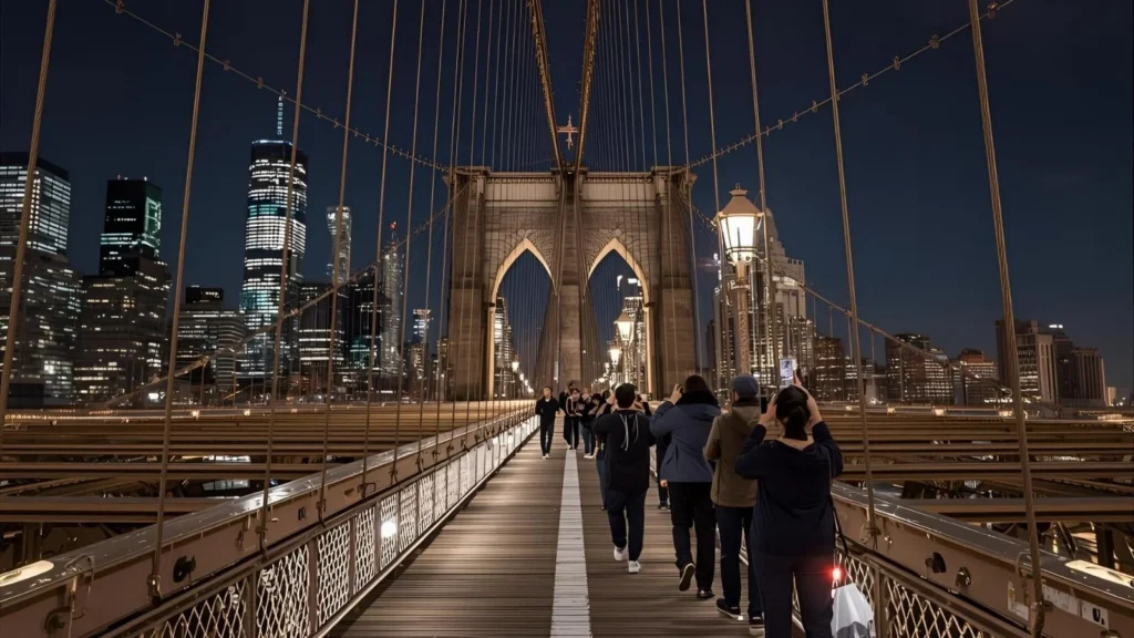 brooklyn bridge instagram captions at night