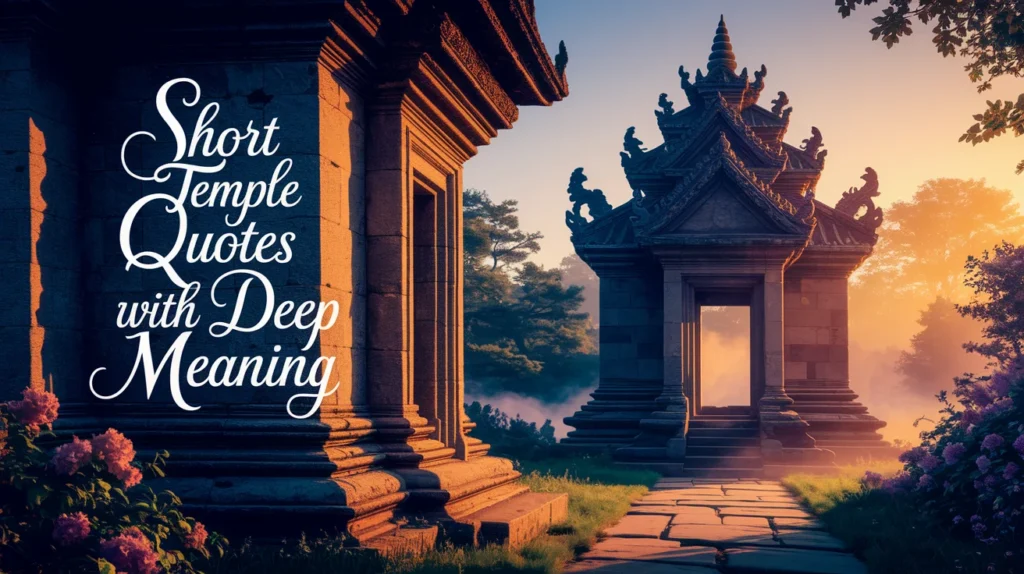 Short Temple Quotes With Deep Meaning