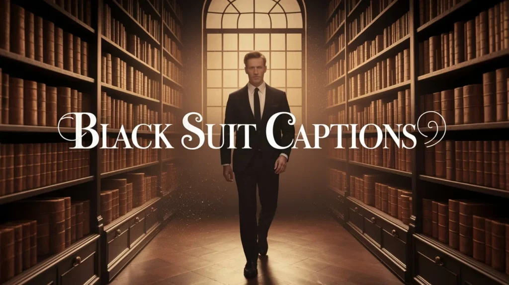 Black Suit Captions ⚫