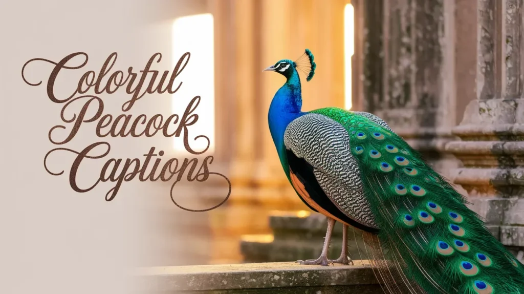 Colorful Peacock Captions