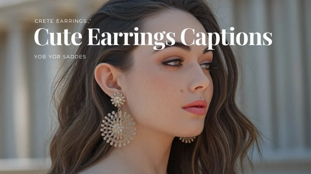 Cute Earrings Captions 😍