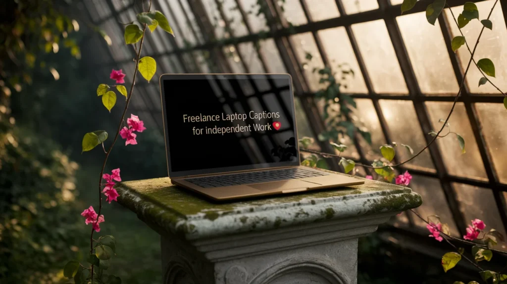 Freelance Laptop Captions For Independent Work 🌍