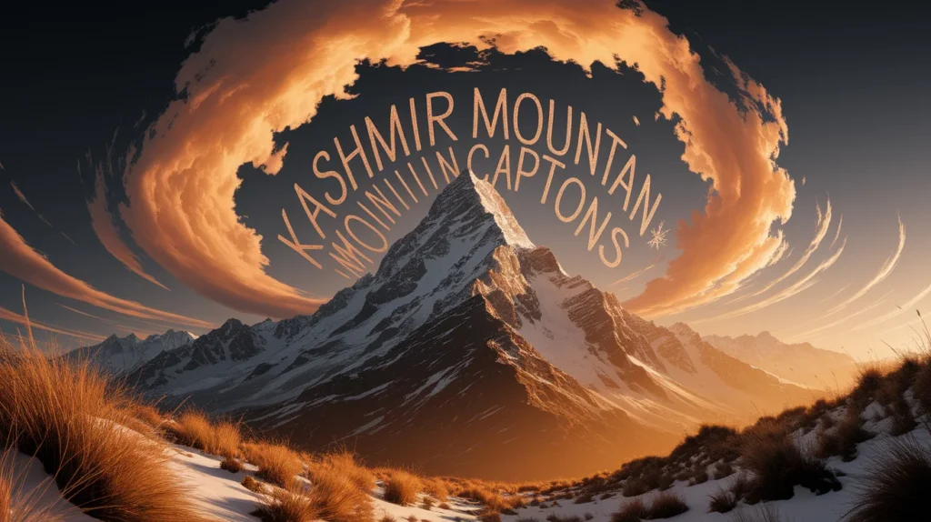 Kashmir Mountain Captions 🏔️