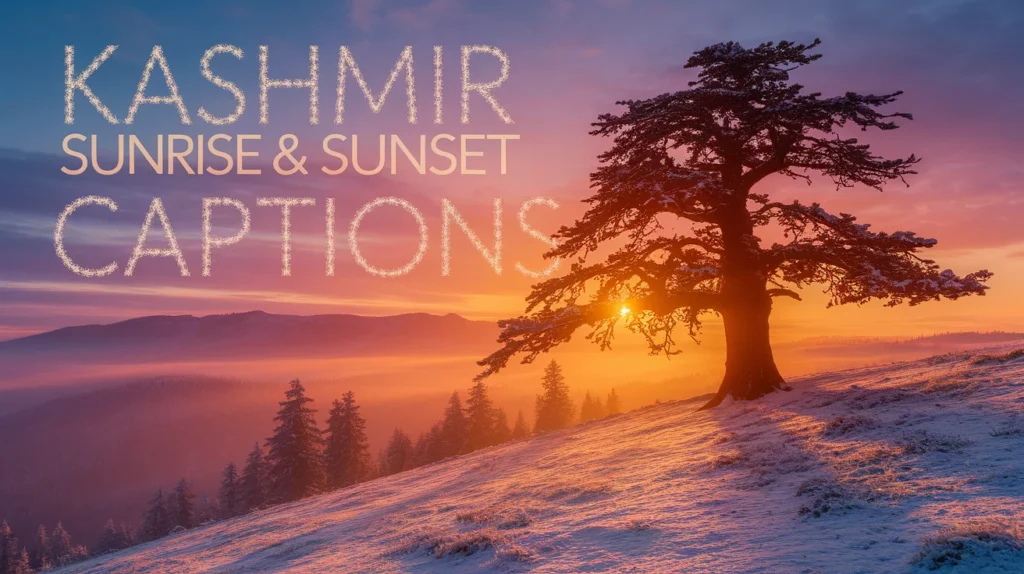 Kashmir Sunrise & Sunset Captions 🌅