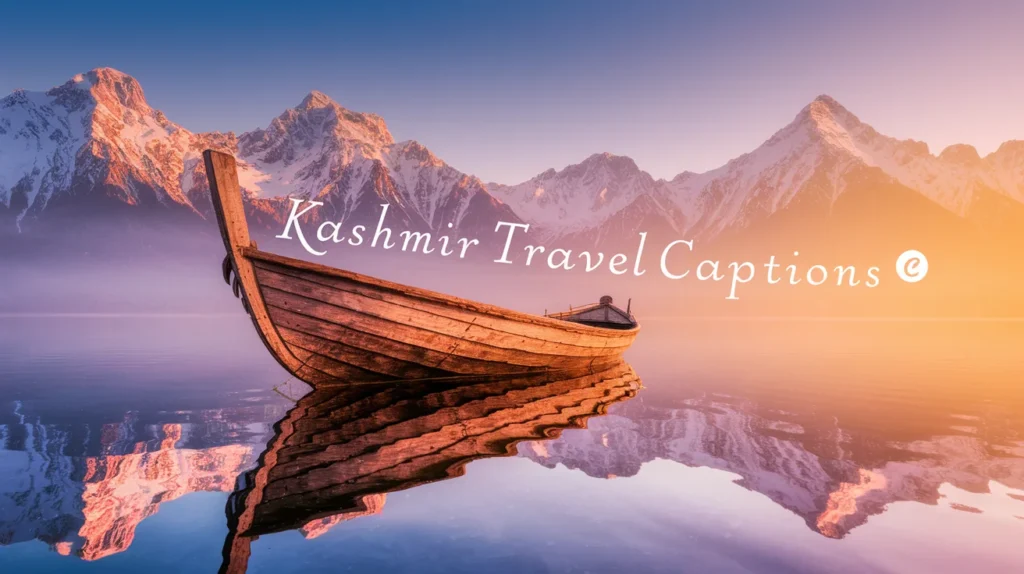 Kashmir Travel Captions ✈️
