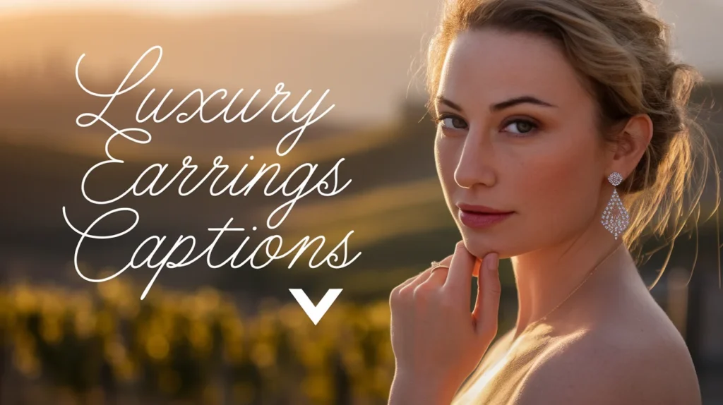 Luxury Earrings Captions 💖