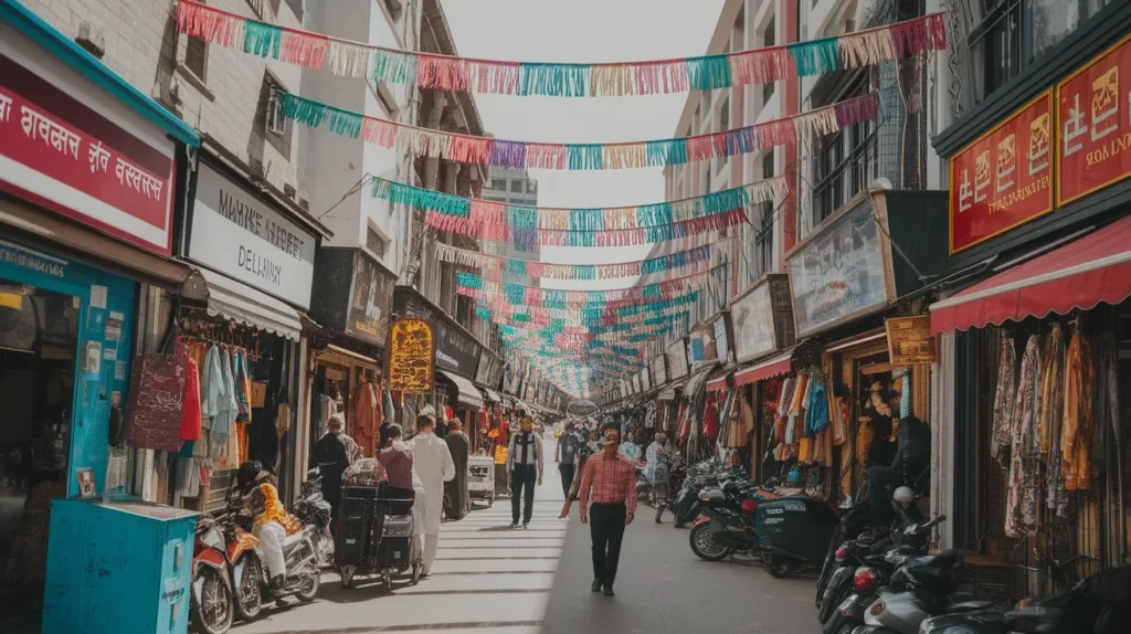 Market & Street Shopping Delhi Captions 🛍️