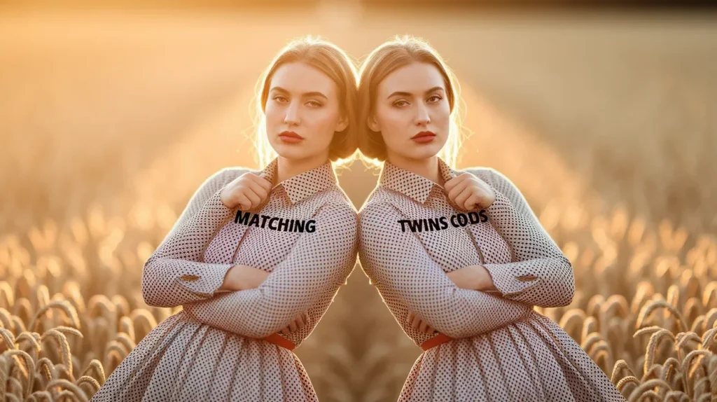 Matching Outfit Twins Captions 👕👗