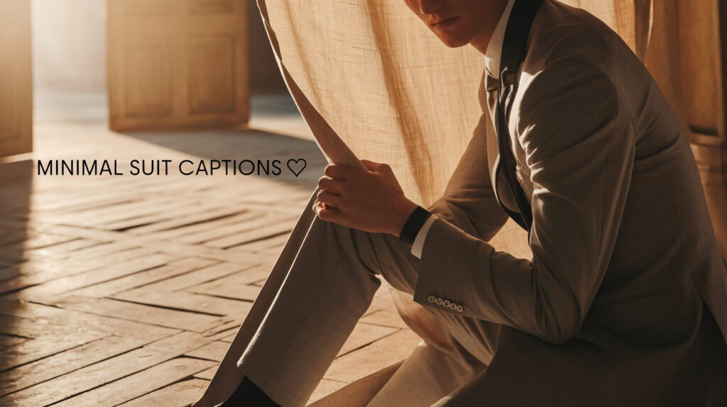 Minimal Suit Captions 🤍