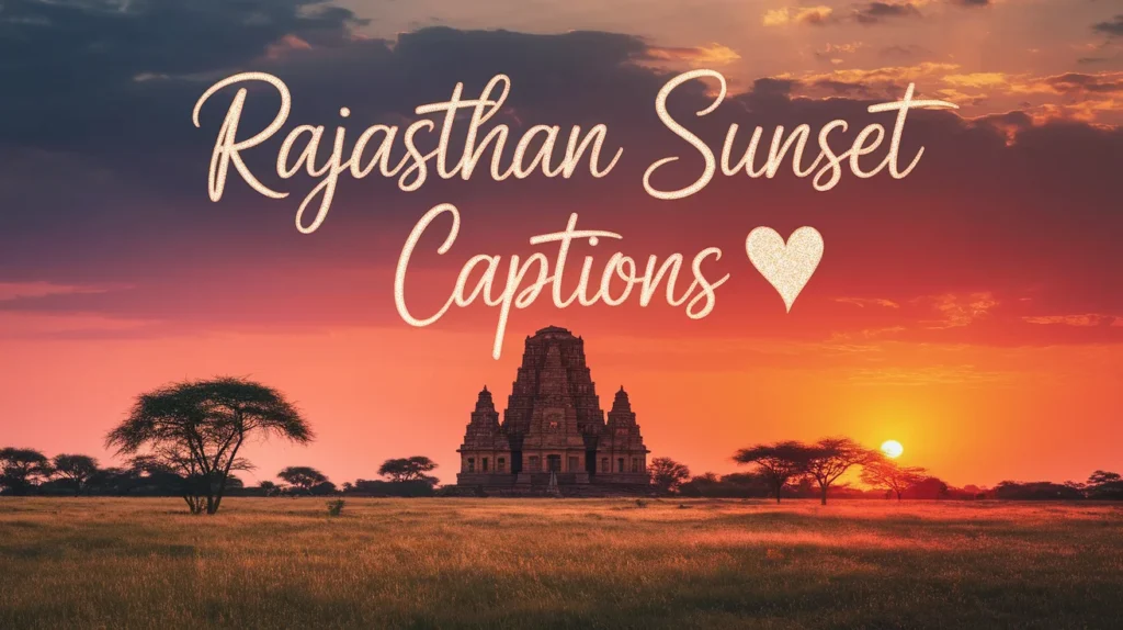 Rajasthan Sunset Captions 🌅