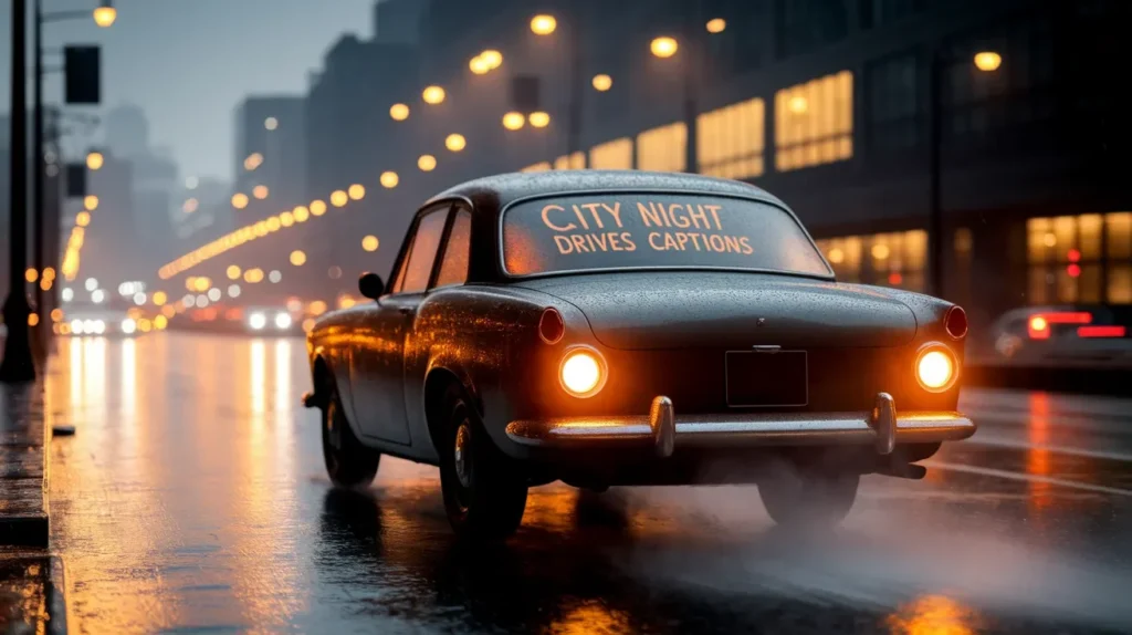 City Night Drives Captions