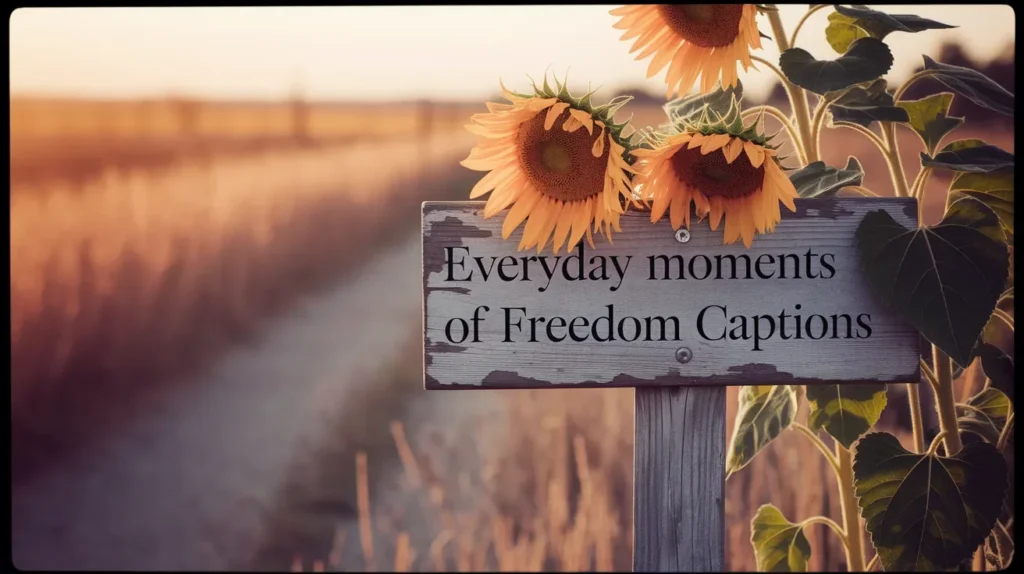 Everyday Moments of Freedom Captions