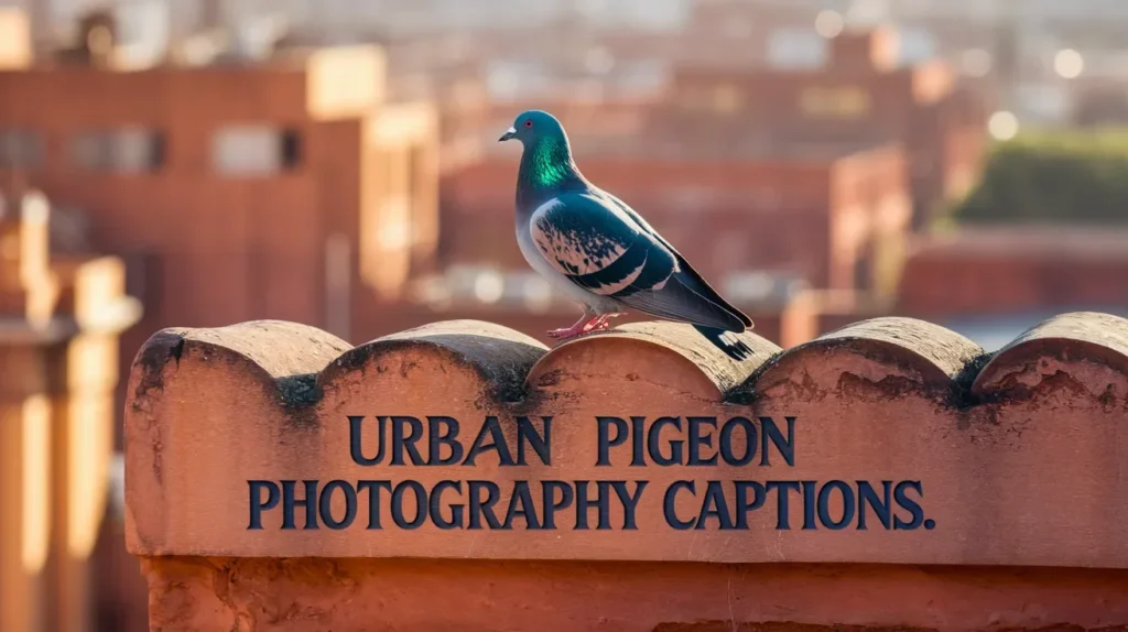 Urban Pigeon Photography Captions