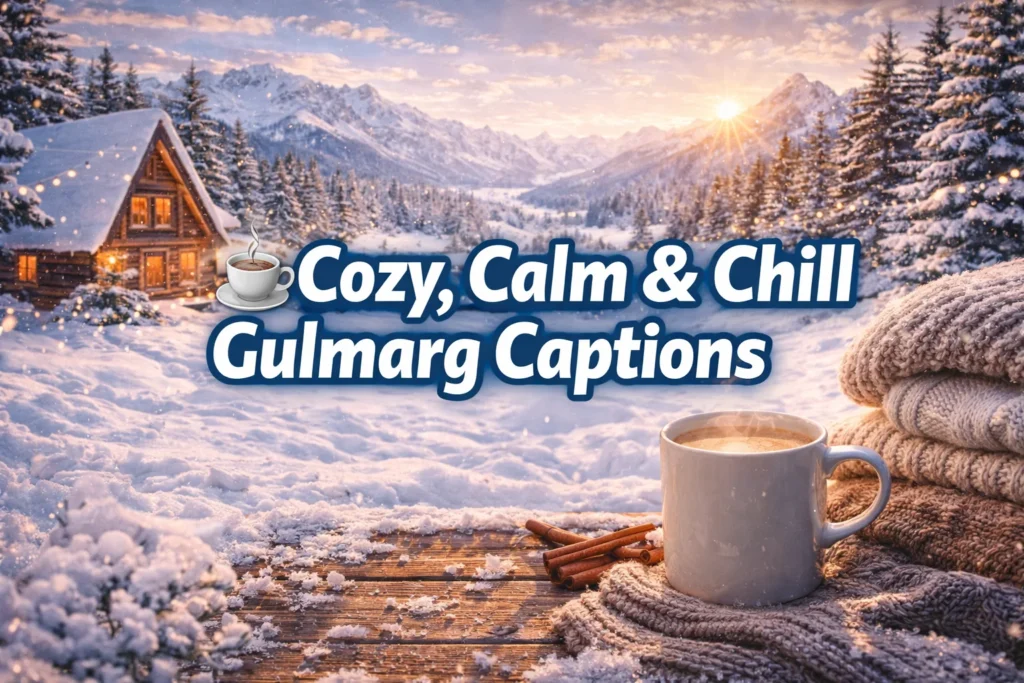 ☕ Cozy, Calm & Chill Gulmarg Captions