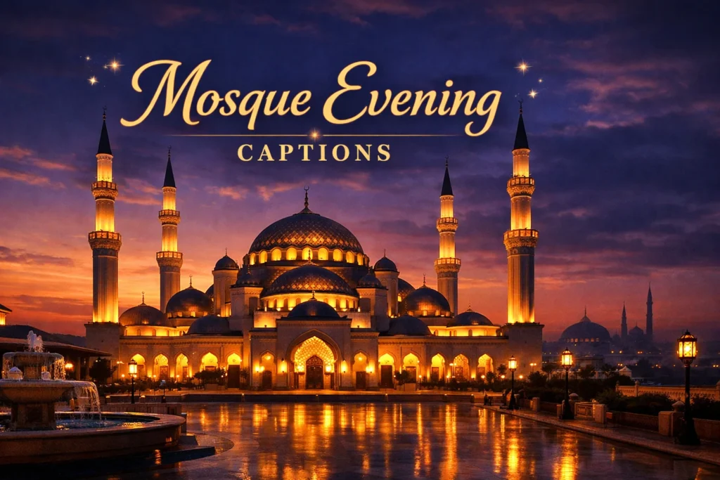 ✨ Mosque Evening Captions