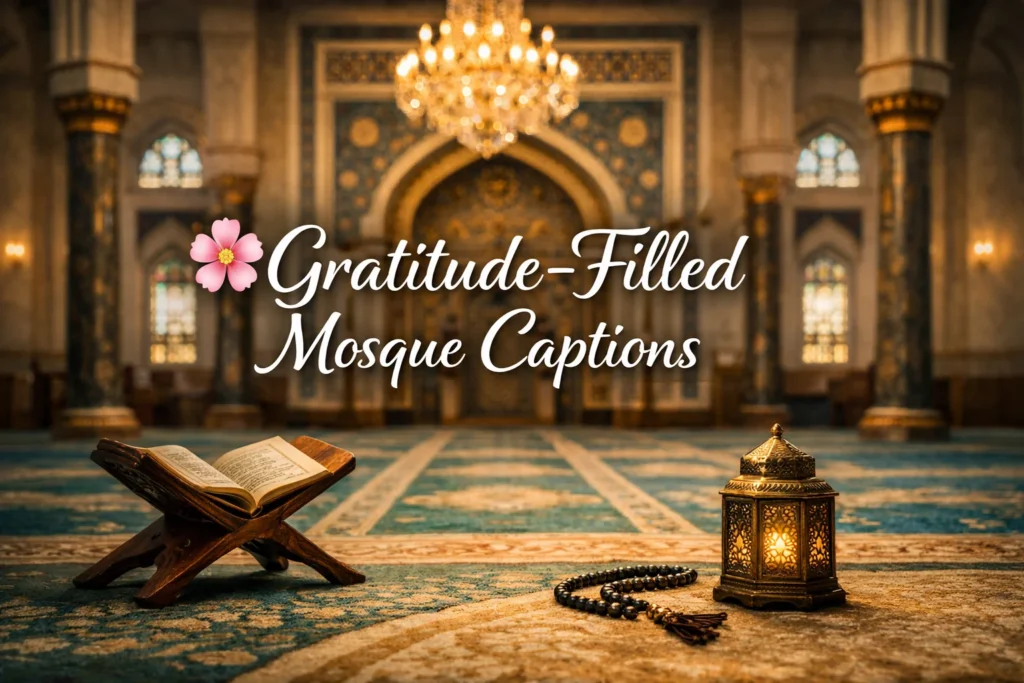 🌸 Gratitude-Filled Mosque Captions