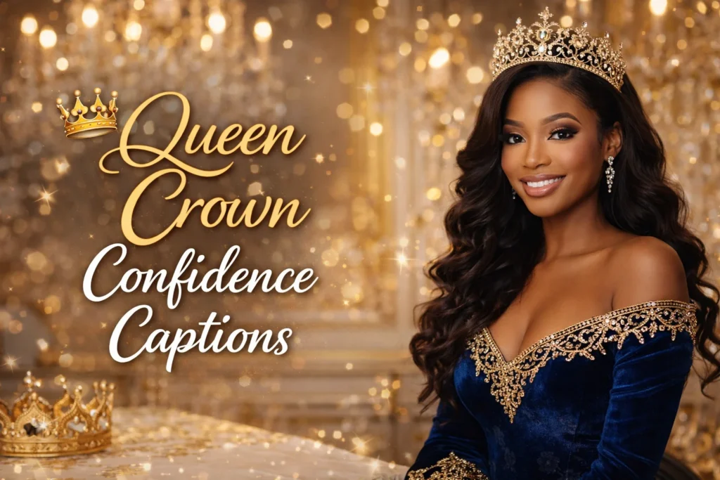 👑 Queen Crown Confidence Captions