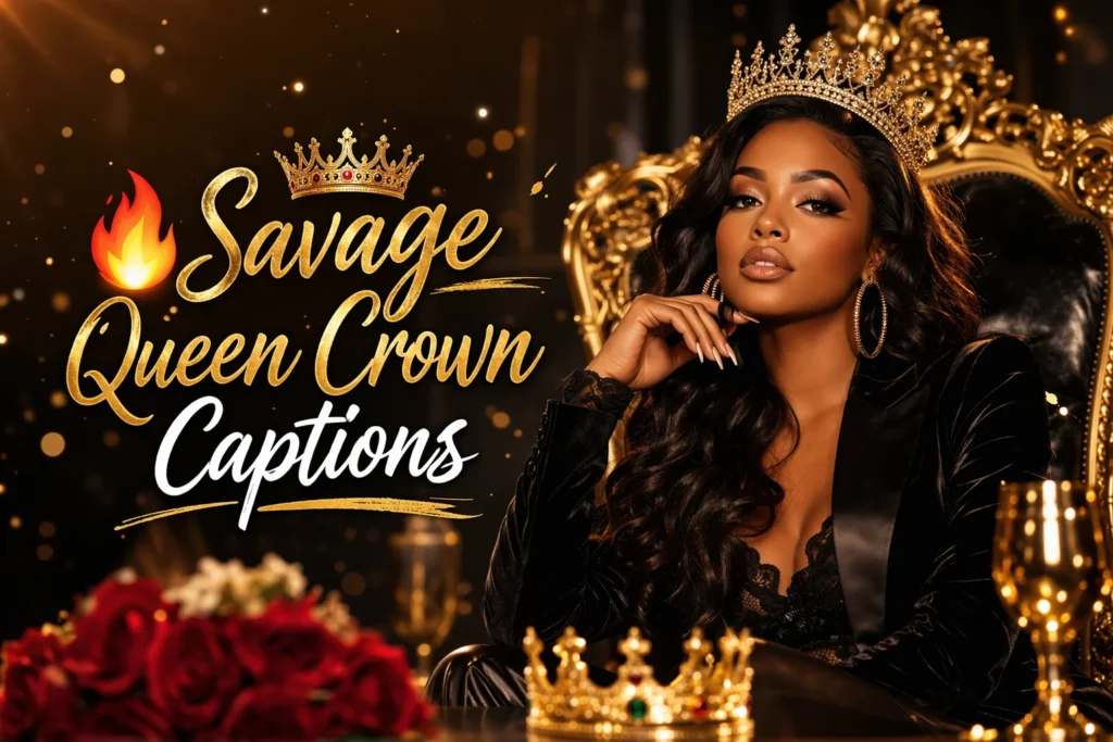 🔥 Savage Queen Crown Captions