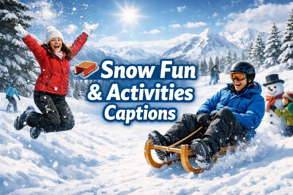 🛷 Snow Fun & Activities Captions