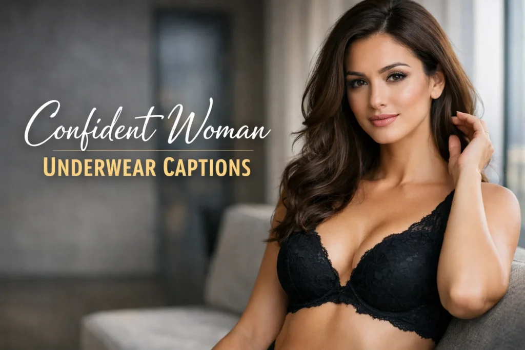Confident Woman Underwear Captions