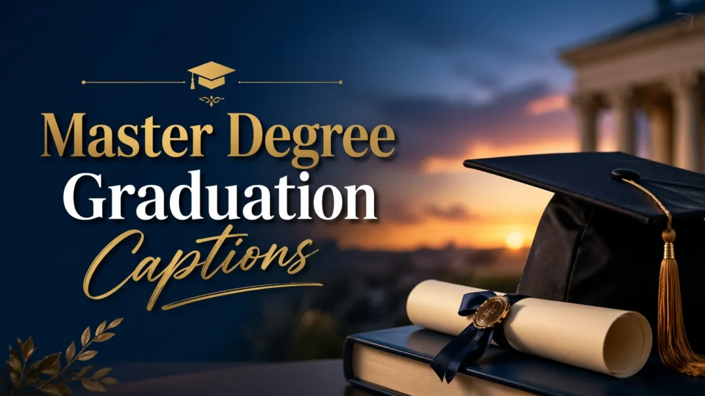 Master Degree Graduation Captions