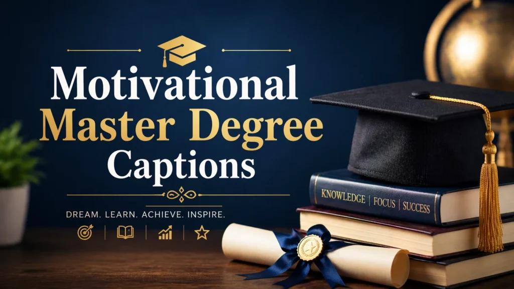 Motivational Master Degree Captions