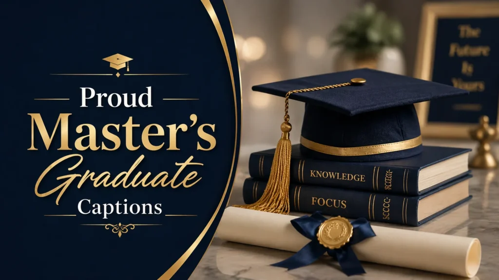 Proud Master’s Graduate Captions