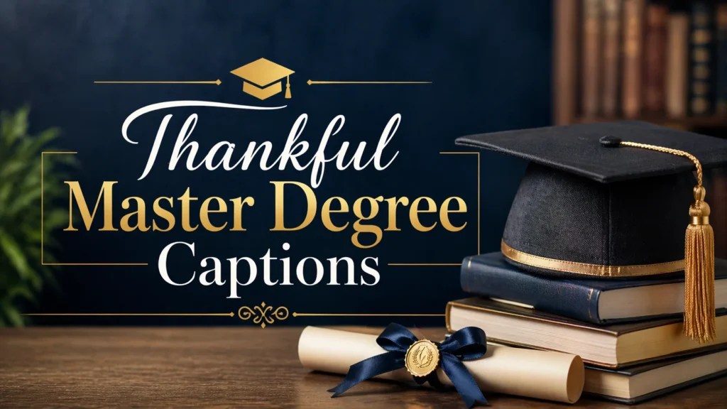 Thankful Master Degree Captions